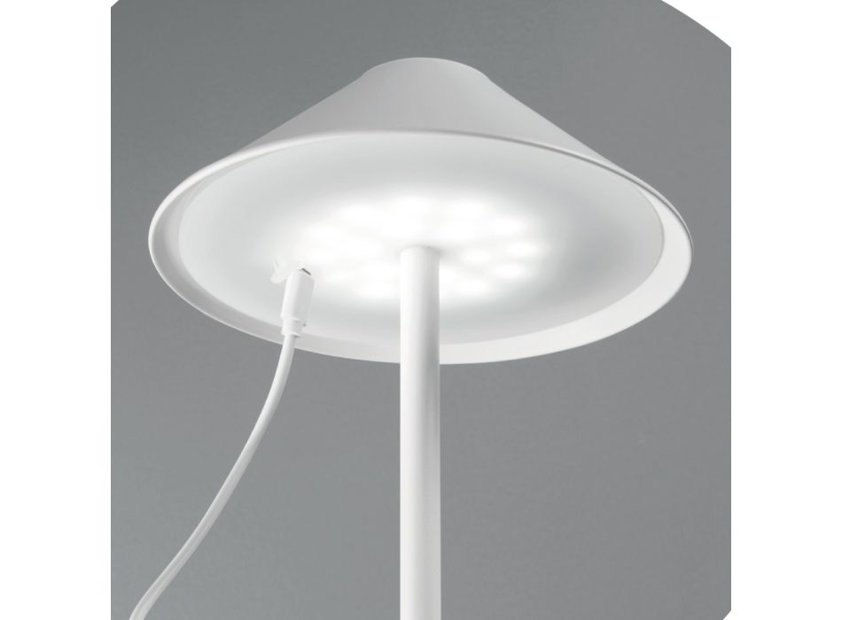 Lámpara de mesa exterior con carga USB y sistema táctil - Virghi Viadurini