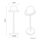 Lámpara de mesa recargable e inclinable de Magnet - Bombetta Viadurini