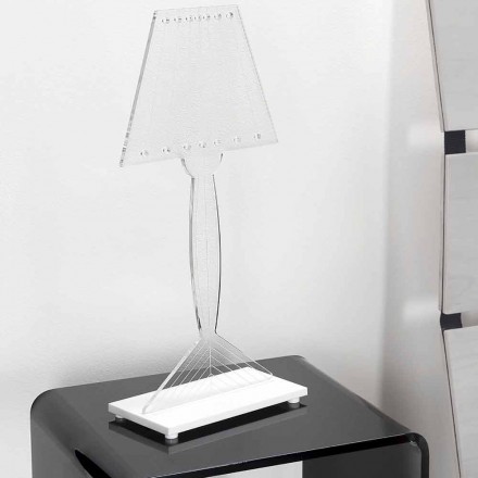 Lámpara de mesa en forma, Ferla plexiglass LED light Viadurini