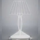 Lámpara de mesa en forma, Ferla plexiglass LED light Viadurini