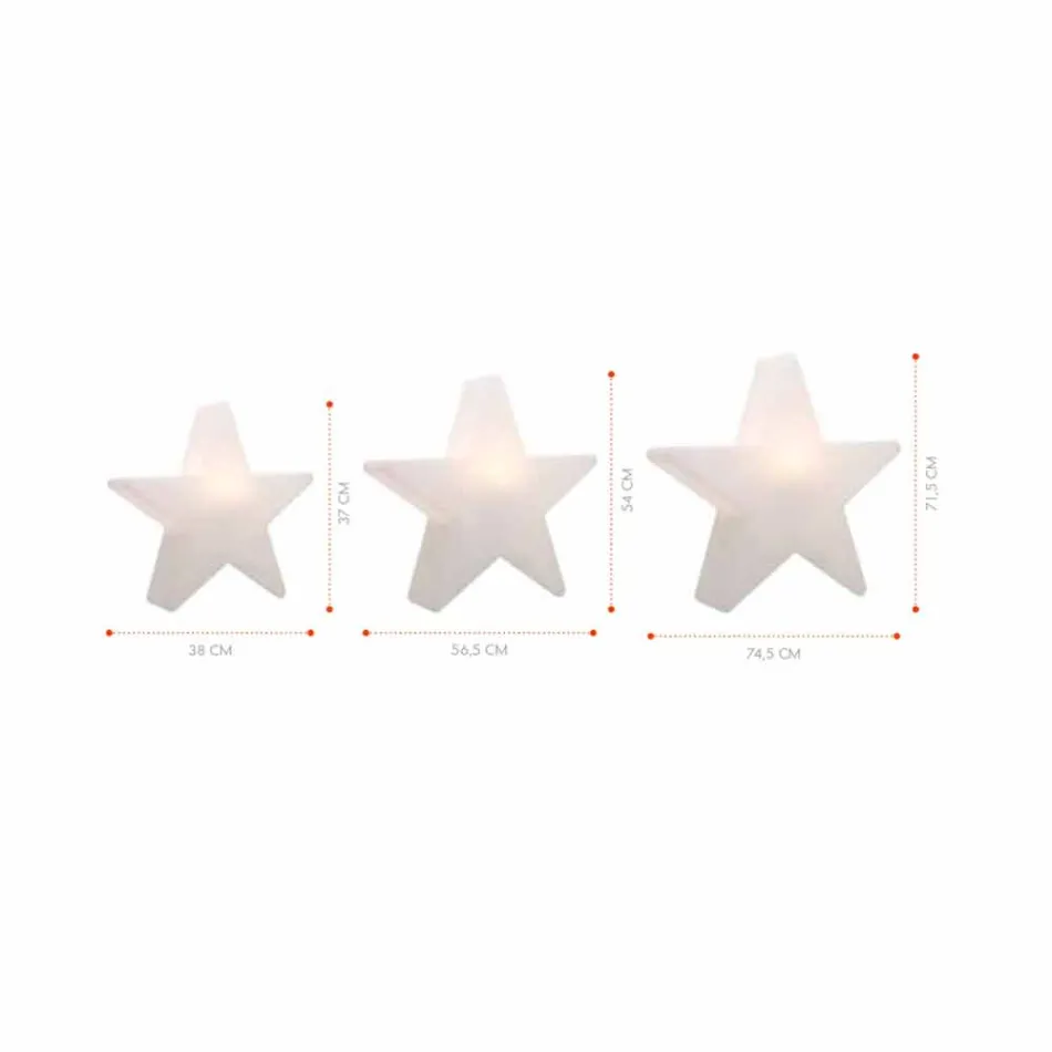 Lámpara de mesa de polietileno solar o LED Star Design - Ringostar Viadurini