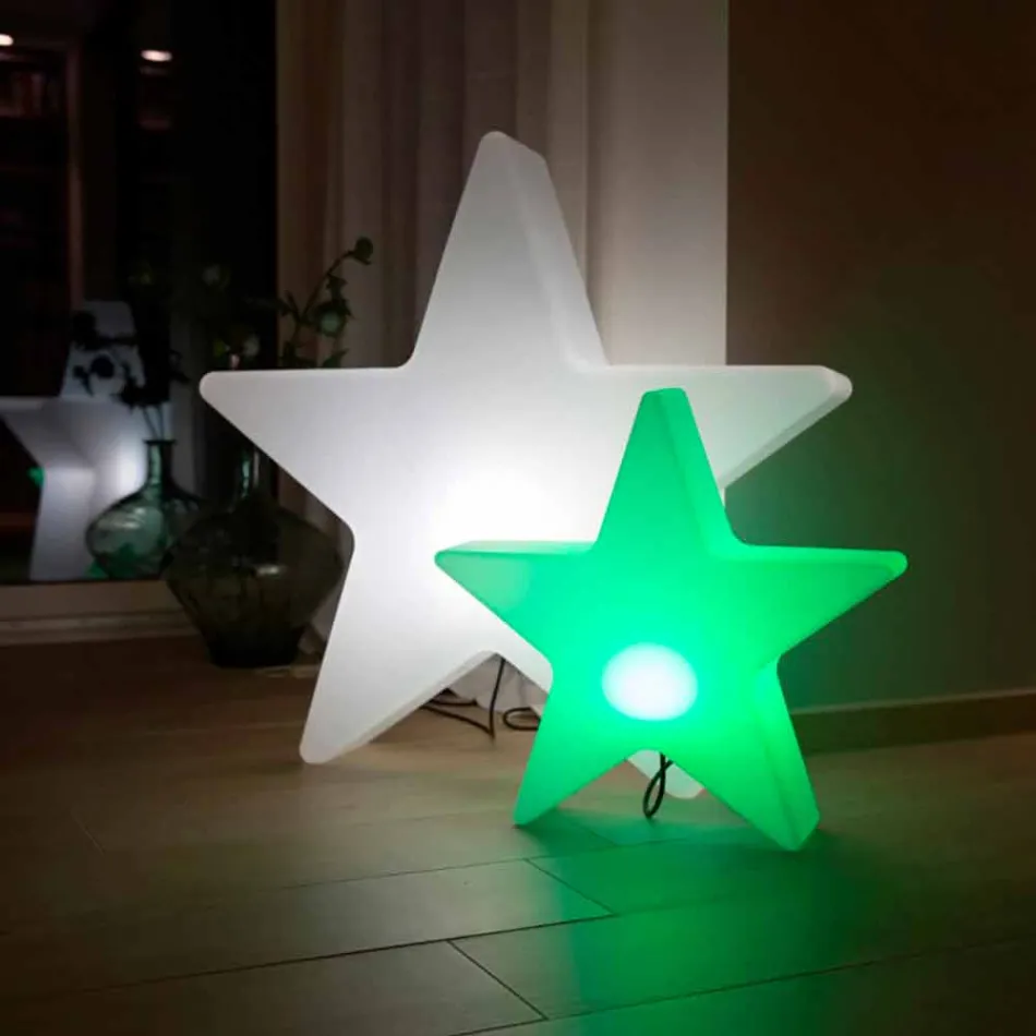 Lámpara de mesa de polietileno solar o LED Star Design - Ringostar Viadurini