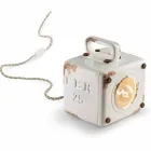 estilo industrial lámpara de mesa de cerámica y hierro Valerie Viadurini