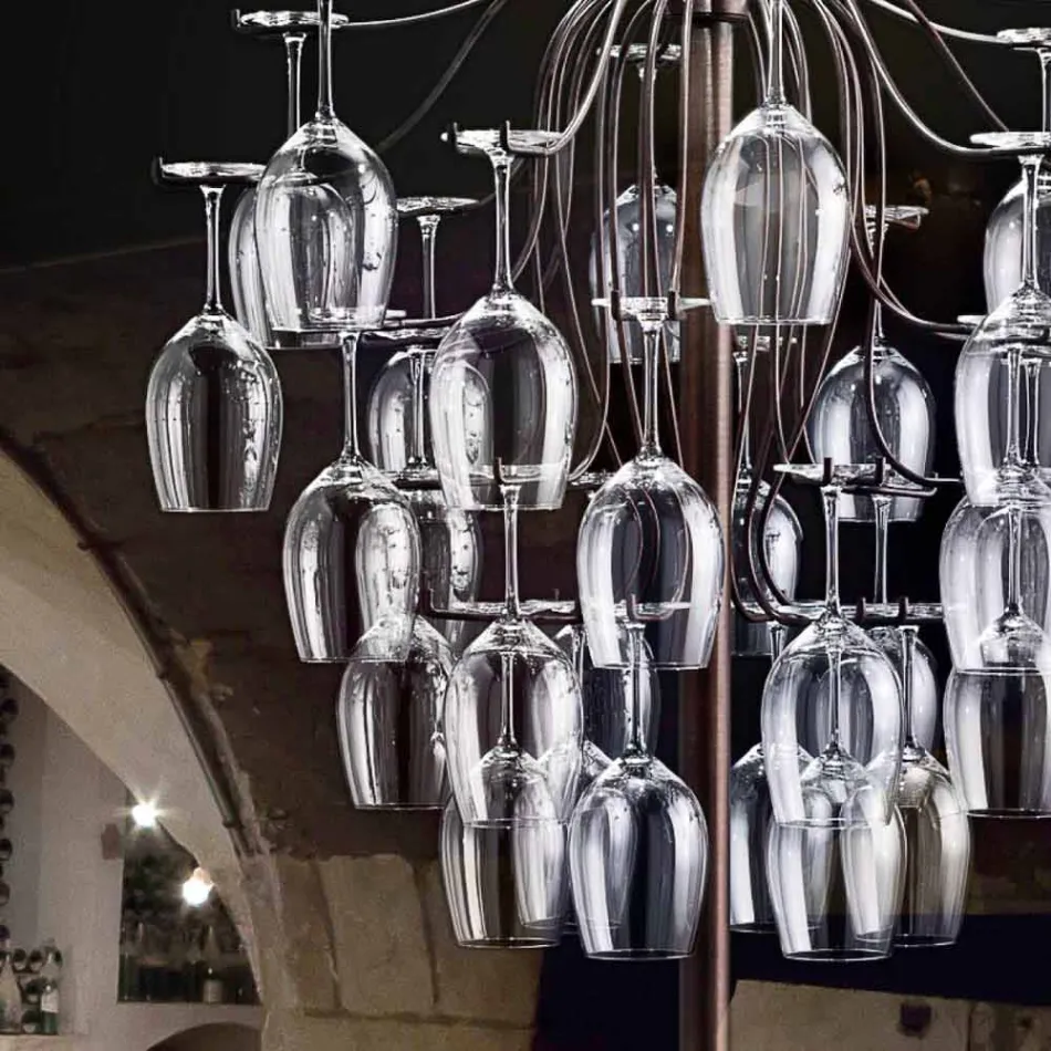 Lámpara de pie 30 vasos Sauvignon alza Viadurini