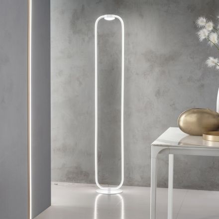 Lámpara de pie LED regulable con estructura metálica - Aladdin Viadurini
