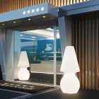 Lámpara de Pie Led en Polietileno Blanco Made in Italy - Alvarez Viadurini