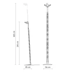 Lámpara de pie extensible Diseño de escalera de aluminio negro mate - Vigilante Viadurini
