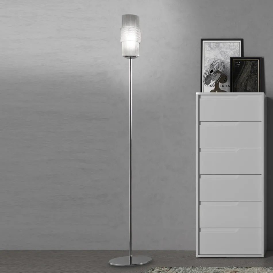 Lámpara de pie Artisan de vidrio soplado veneciano 30 cm - Satomi Viadurini