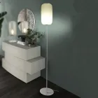 Lámpara de pie de vidrio veneciano soplado a mano - Bambú Viadurini