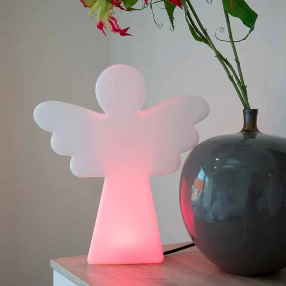 Lámpara de Pie Blanca E27, Led o Ángel Solar Diseño Moderno - Angelostar Viadurini