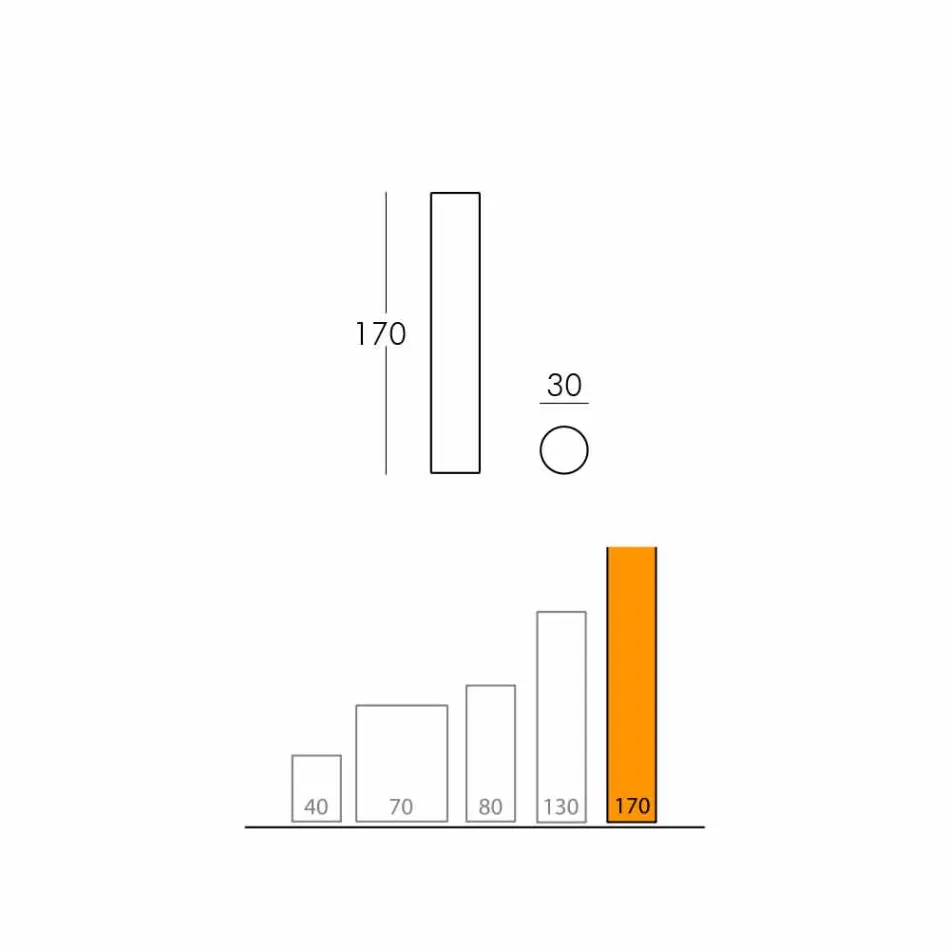 Lámpara de pie Slide Fluo cilíndrica fabricada en Italia. Viadurini