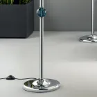 Lámpara de Pie Clásica en Vidrio Artesanal Italiano y Pantalla - Memore Viadurini