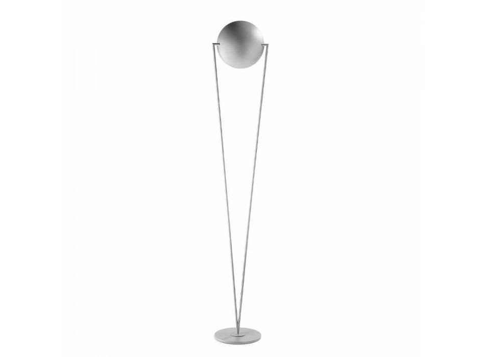 Lámpara de pie con estructura metálica y LED integrado Made in Italy - Rione Viadurini