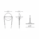 Lámpara de pie con estructura metálica y LED integrado Made in Italy - Rione Viadurini