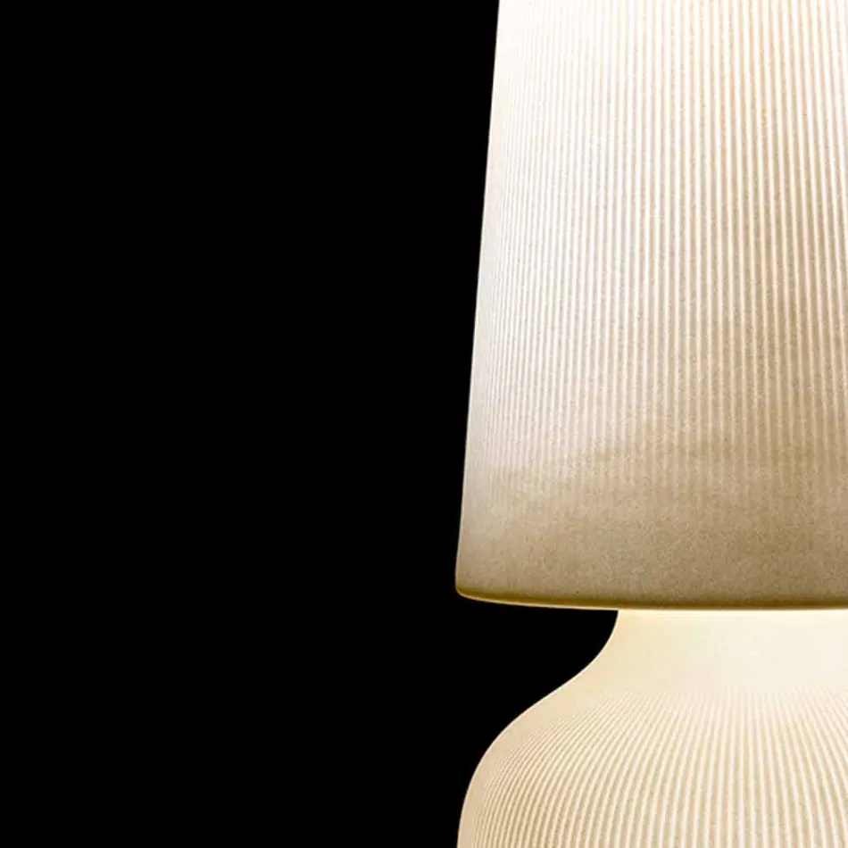 Lámpara de pie para exterior con estructura de polietileno Made in Italy - Desmond Viadurini