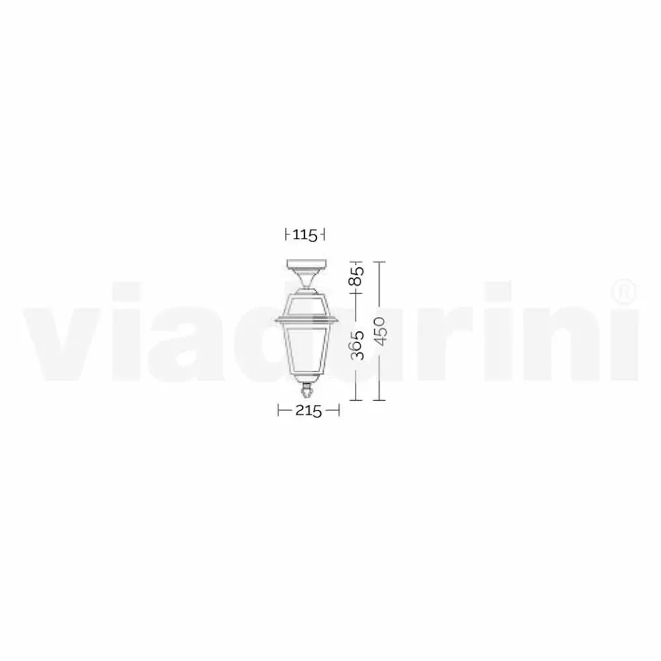 Lámpara de pie de aluminio para exterior fabricada en Italia, Kristel Viadurini