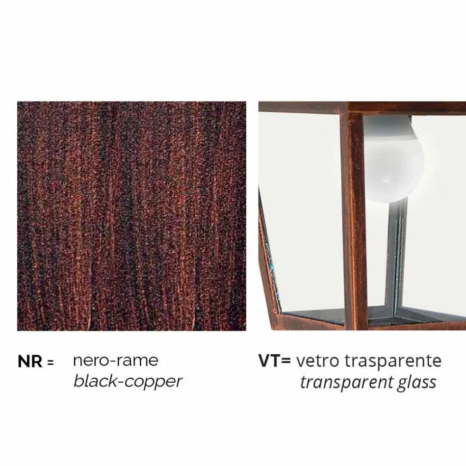 Lámpara de pie de aluminio para exterior fabricada en Italia, Kristel Viadurini