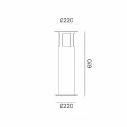 Lámpara de pie para exterior de hierro con sombrero de diseño - Porto de Il Fanale Viadurini