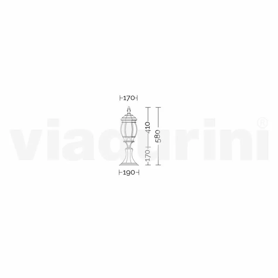 Anika lámpara de pie de aluminio para jardín hecha en Italia Viadurini