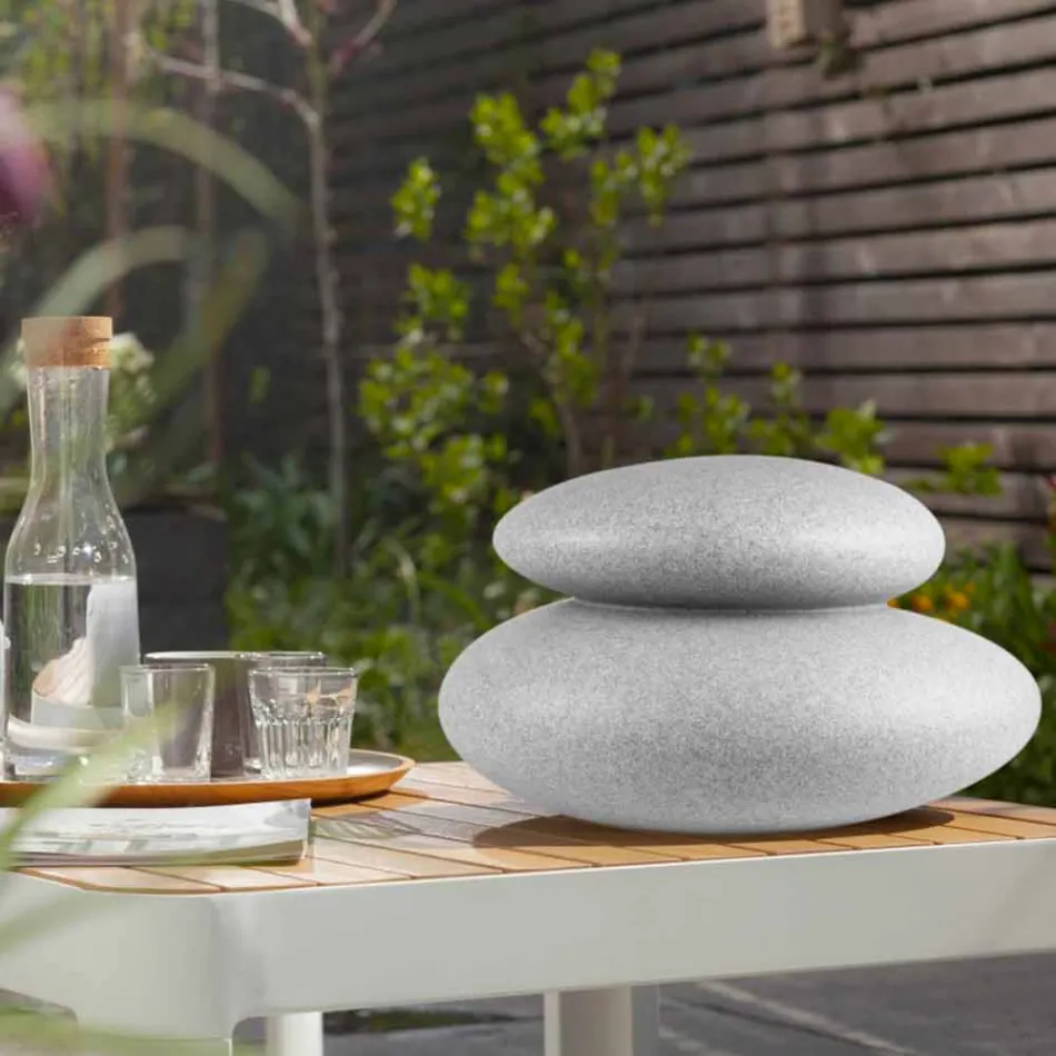 Lámpara de Pie para Interior o Exterior de Moderno Diseño Natural - Sassostar Viadurini