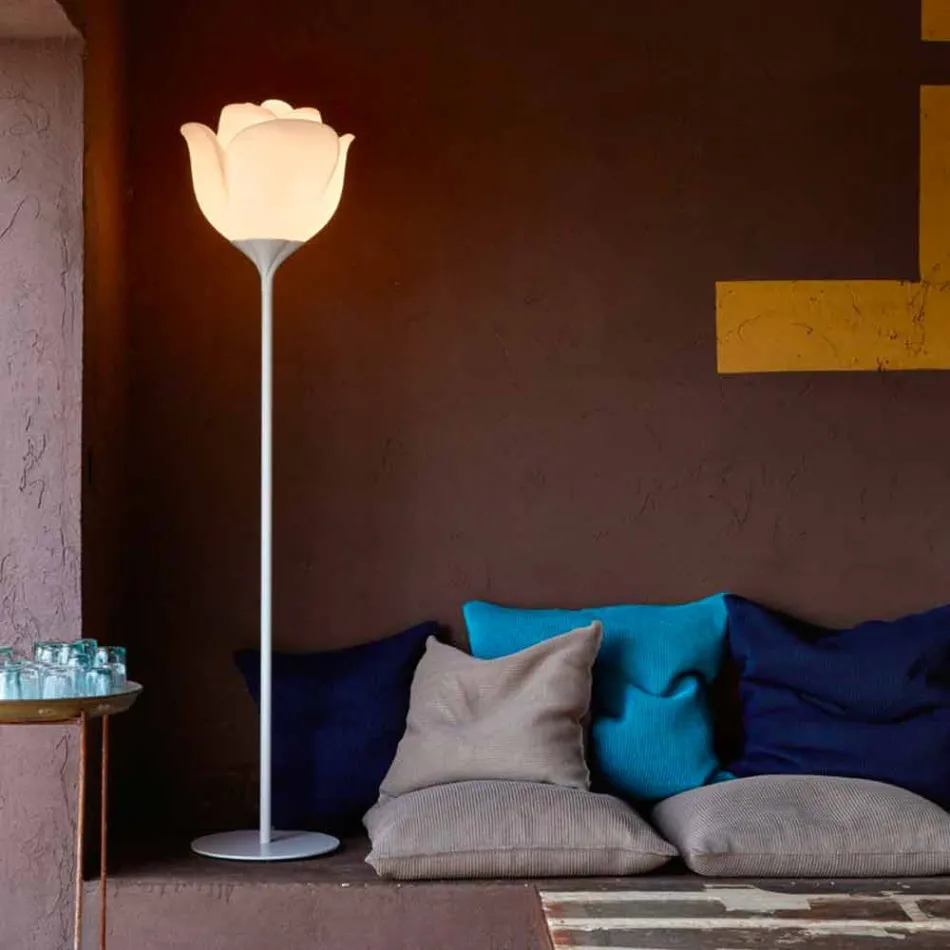 Lámpara de pie con diseño de flores de plástico para interiores - Baby Love de Myyour Viadurini