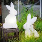 Lámpara de Pie de Diseño, Conejo Blanco para Interior y Exterior - Conigliostar Viadurini