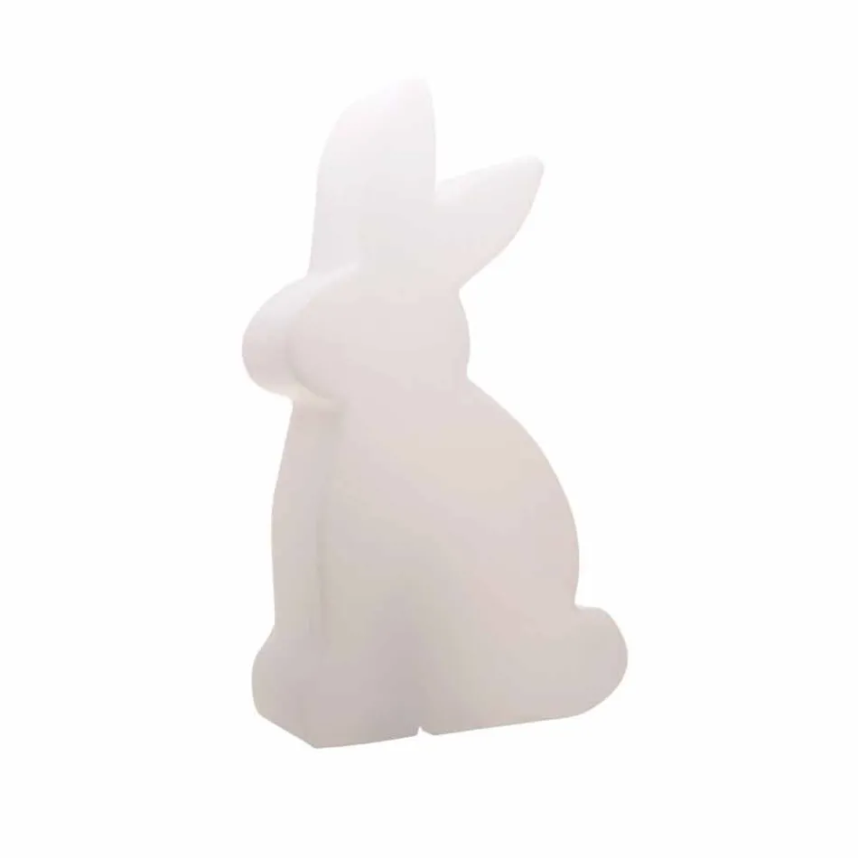 Lámpara de Pie de Diseño, Conejo Blanco para Interior y Exterior - Conigliostar Viadurini