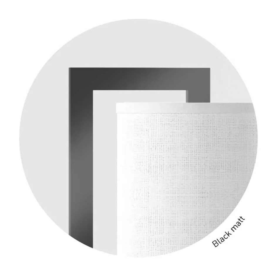 Lámpara de pie de diseño en metal con pantalla de lino Made in Italy - Bali Viadurini