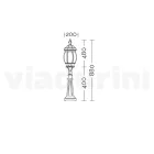 Lámpara de pie para exterior de estilo vintage en aluminio Made in Italy - Leona Viadurini