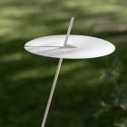 Lámpara de pie de jardín Diseño de aluminio blanco con hoja de nenúfar - Cipriam Viadurini