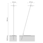 Lámpara de pie de jardín Diseño de aluminio blanco con hoja de nenúfar - Cipriam Viadurini