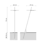 Lámpara de pie de jardín Diseño de aluminio blanco con hoja de nenúfar - Cipriam Viadurini