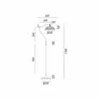 Lámpara de suelo de cerámica Art Nouveau Anita Il Fanale Viadurini