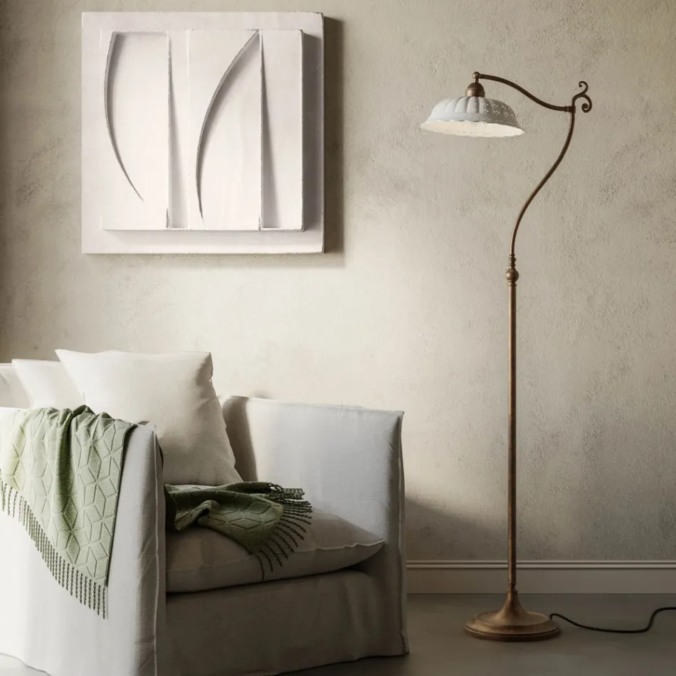 Anita Il Fanale lámpara de pie de cerámica estilo liberty Viadurini