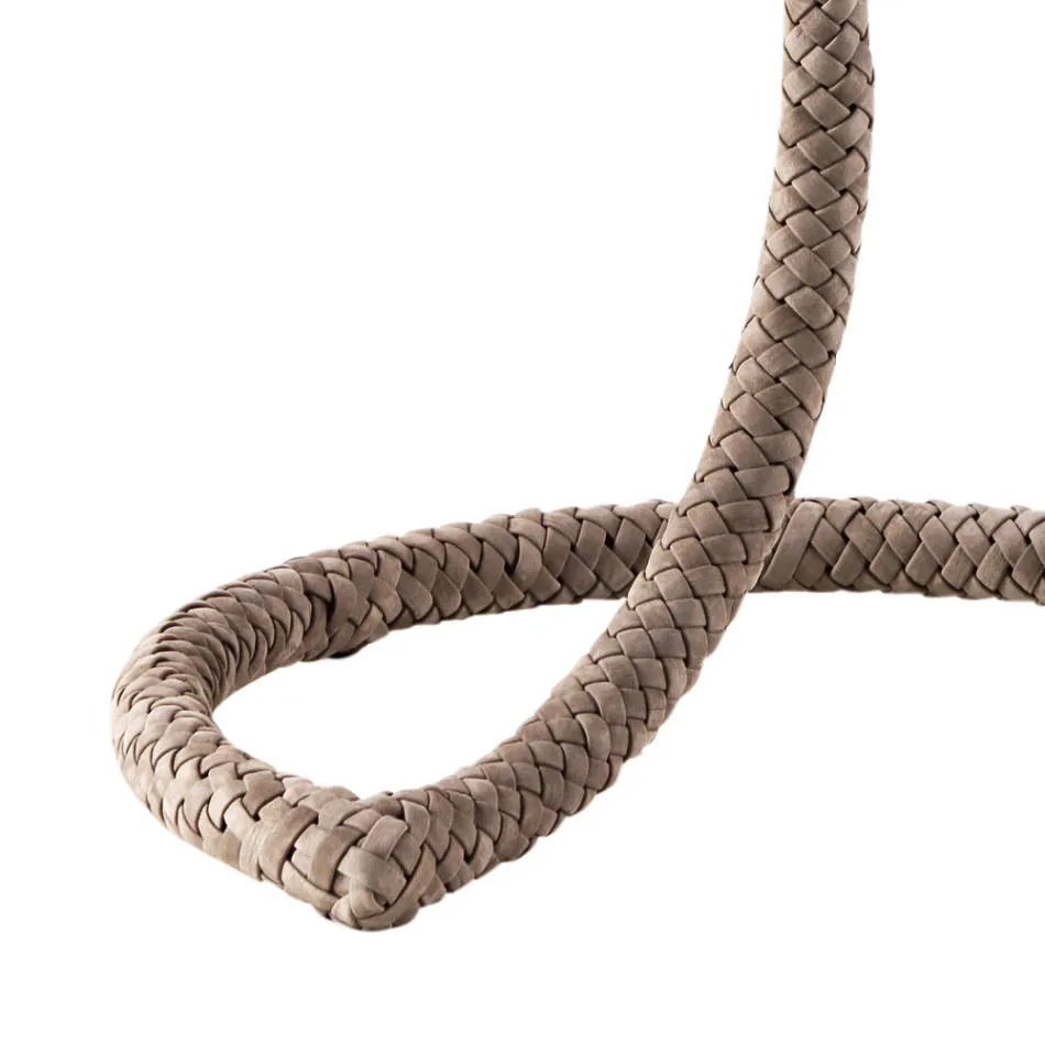 Lámpara de pie Grilli Snake en metal y tela, fabricada en Italia. Viadurini