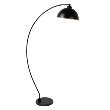 Lámpara de pie de metal negro y dorado con pantalla orientable - Steave Viadurini