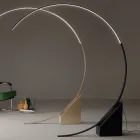 Lámpara de Pie en Metal Pintado con Luz LED Regulable - Eucalipto Viadurini