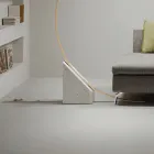 Lámpara de Pie en Metal Pintado con Luz LED Regulable - Eucalipto Viadurini