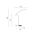 Lámpara de Pie en Metal Pintado en Diferentes Colores y LED Regulable - Arce Viadurini
