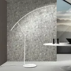 Lámpara de Pie en Metal Pintado en Diferentes Colores y LED Regulable - Arce Viadurini