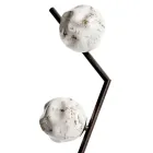 Lámpara de pie de latón oscuro y cristal de piedra Made in Italy - Bottega Viadurini