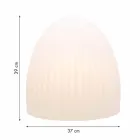 Lámpara de Pie en Plástico Blanco con Diseño Led, Solar o E27 - Massostar Viadurini