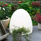 Lámpara de Pie en Plástico Blanco con Diseño Led, Solar o E27 - Massostar Viadurini