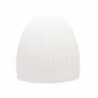 Lámpara de Pie en Plástico Blanco con Diseño Led, Solar o E27 - Massostar Viadurini