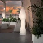 Lámpara de Pie en Polietileno Blanco con LED Made in Italy - Reyes Viadurini