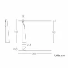 Lámpara de pie de roble macizo y acero Made in Italy, Precious - Calisto Viadurini