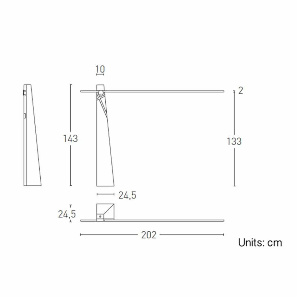 Lámpara de pie de roble macizo y acero Made in Italy, Precious - Calisto Viadurini