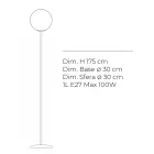 Lámpara de pie Althea en cristal pulido o satinado. Fabricada en Italia. Viadurini