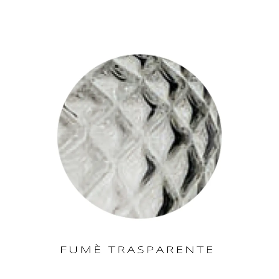 Lámpara de pie de cristal transparente o con cuerpo, fabricada en Italia - Elisia Viadurini