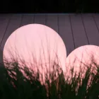 Lámpara de pie LED multicolor en plástico blanco, diseño redondo - Globostar Viadurini